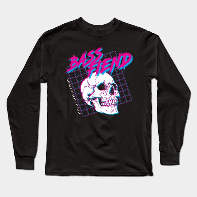 Bass Fiend Long Sleeve T-Shirt by Designwolf